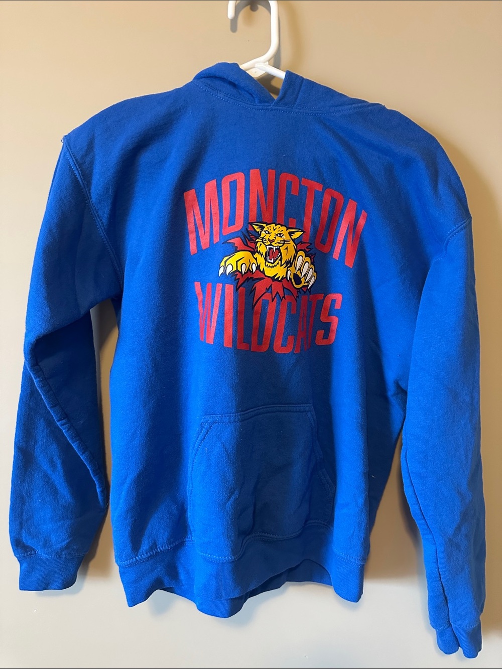 Kids Blue Moncton Wildcats Hooded Sweatshirt